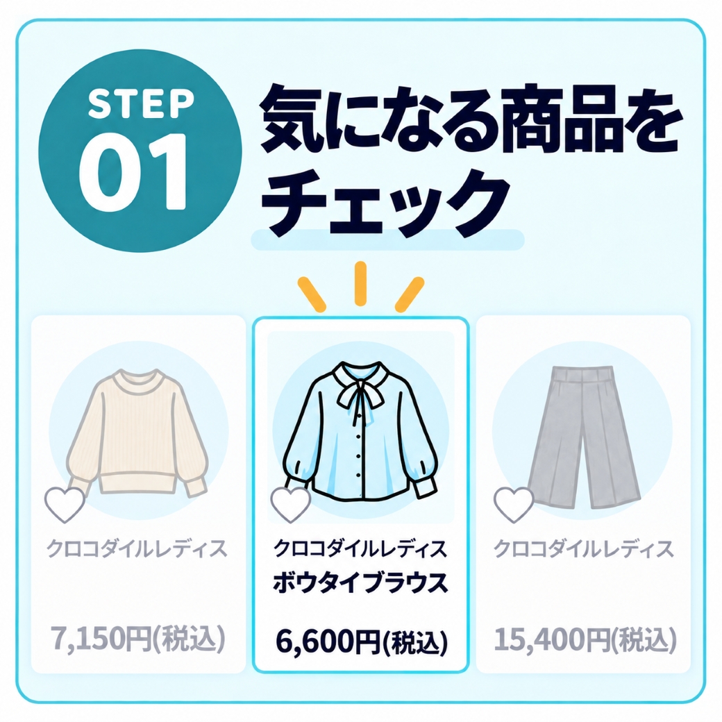気になる商品をチェック