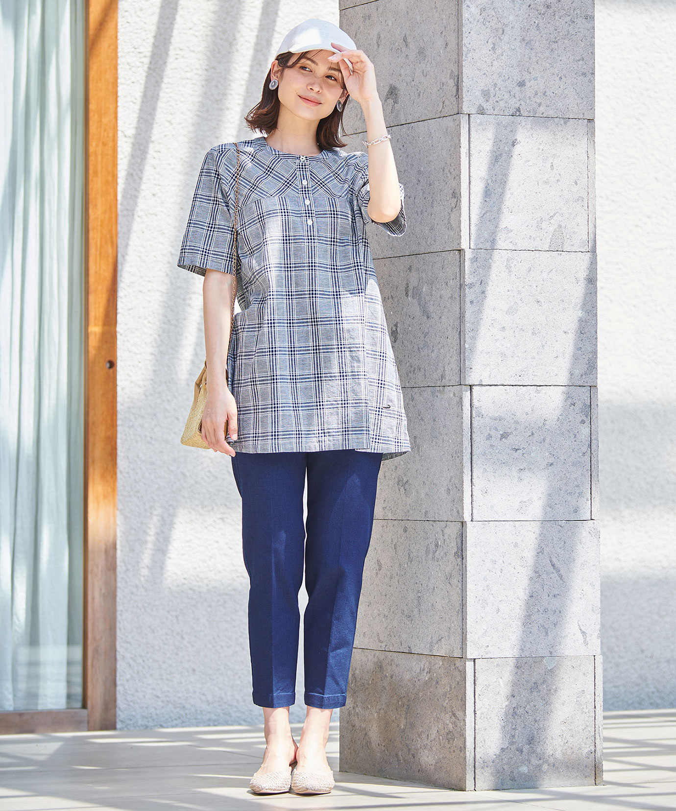 TOKUKO Aラインチュニック 花柄 上品 体型カバー 新品タグ付】花柄チュニック♡Aライン美シルエットフリーサイズ