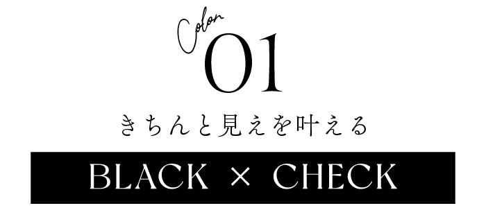 きちんと見えを叶える ブラック×チェック