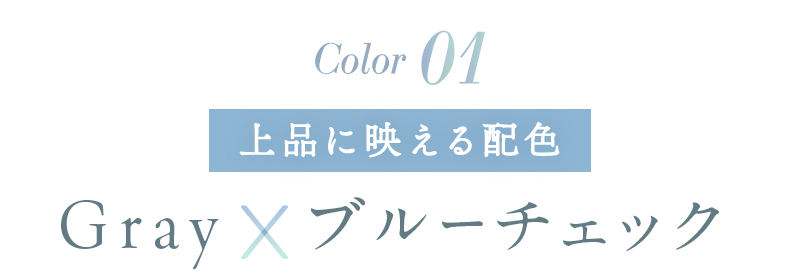 Color 01 上品に映える配色 Gray×ブルーチェック
