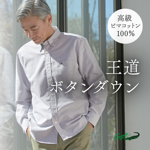 高級ピマコットン100％ 王道ボタンダウン