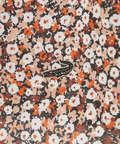 小花柄プリント 七分袖 ギャザーブラウス【JAPAN FABRIC】