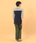 スノーリネン切り替えTシャツ【綿麻素材】