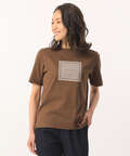 スクエアロゴプリントTシャツ