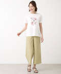 プレーティング天竺 モチーフプリント Tシャツ【UVカット】