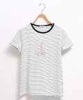 ヨットプリント ボーダー Tシャツ