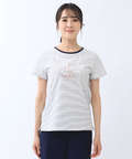 ヨットプリント ボーダー Tシャツ