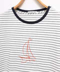 ヨットプリント ボーダー Tシャツ