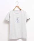 ヨットプリント ボーダー Tシャツ