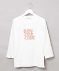 天竺 グラフィック 七分袖Tシャツ
