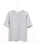 フライス ラメボーダー Tシャツ