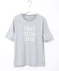 コットンブレンド ラメプリント Tシャツ