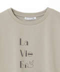 フロッキープリント 7分袖 Tシャツ