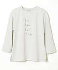 フロッキープリント 7分袖 Tシャツ