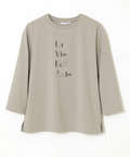 フロッキープリント 7分袖 Tシャツ