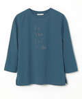 フロッキープリント 7分袖 Tシャツ