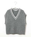 ウールブレンド チルデン ニットベスト