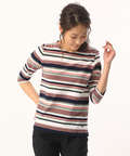 温度調節ボーダーTシャツ