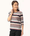 温度調節ボーダーTシャツ