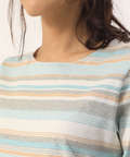 温度調節ボーダーTシャツ