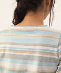 温度調節ボーダーTシャツ