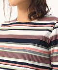 温度調節ボーダーTシャツ