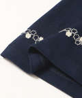 刺繍キーネックカットソー