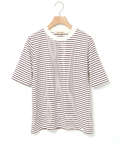 モックネック ボーダー Tシャツ