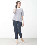 モックネック ボーダー Tシャツ
