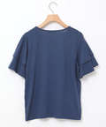 スラブ天竺 フリルスリーブ Tシャツ
