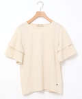 スラブ天竺 フリルスリーブ Tシャツ