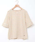 スノーリネン ボーダー Tシャツ【接触冷感】