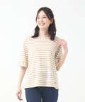 スノーリネン ボーダー Tシャツ【接触冷感】