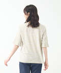 スノーリネン ボーダー Tシャツ【接触冷感】