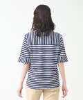 スノーリネン ボーダー Tシャツ【接触冷感】