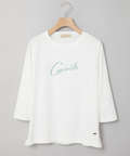 リボンロゴプリント 七分袖 Tシャツ