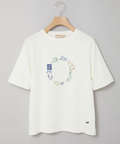 フラワーリース プリント  Tシャツ