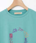 フラワーリース プリント  Tシャツ