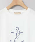 プレーティング天竺 アンカー柄 Tシャツ【UVカット】