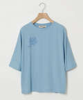 フラワープリント 天竺 Tシャツ