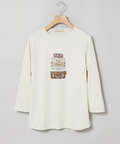 プリント 七分袖 Tシャツ