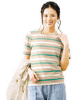 ☆5/8読売新聞掲載☆ジャガードボーダーTシャツ