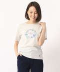 クロコダイルレディス リーフプリントTシャツ