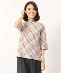 チェックプリントTシャツ