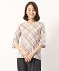 チェックプリントTシャツ