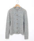ウールブレンド ケーブル ニットカーディガン【手洗いOK】