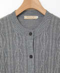 ウールブレンド ケーブル ニットカーディガン【一部店舗限定】