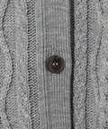 ウールブレンド ケーブル ニットカーディガン【一部店舗限定】
