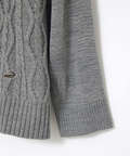 ウールブレンド ケーブル ニットカーディガン【一部店舗限定】