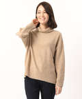 ラメ入りワイドハイネックニット